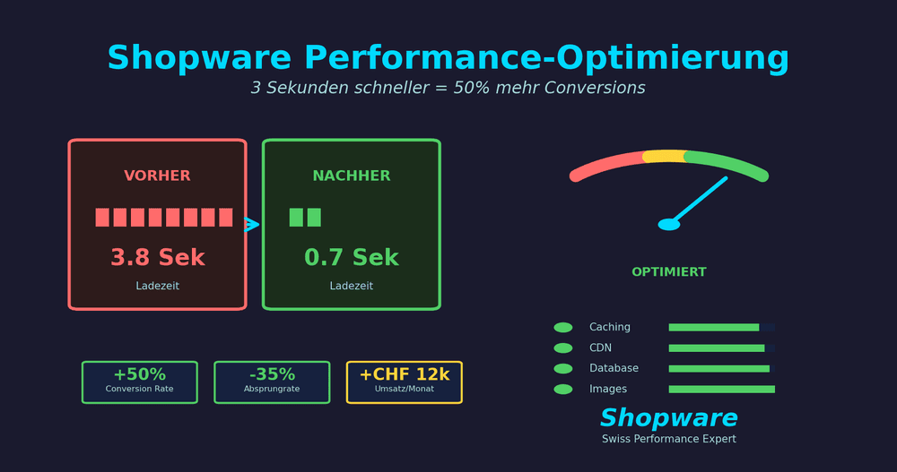 Shopware Performance-Optimierung 2025: So beschleunigen Schweizer Online-Shops Ladezeiten und erhöhen Umsatz