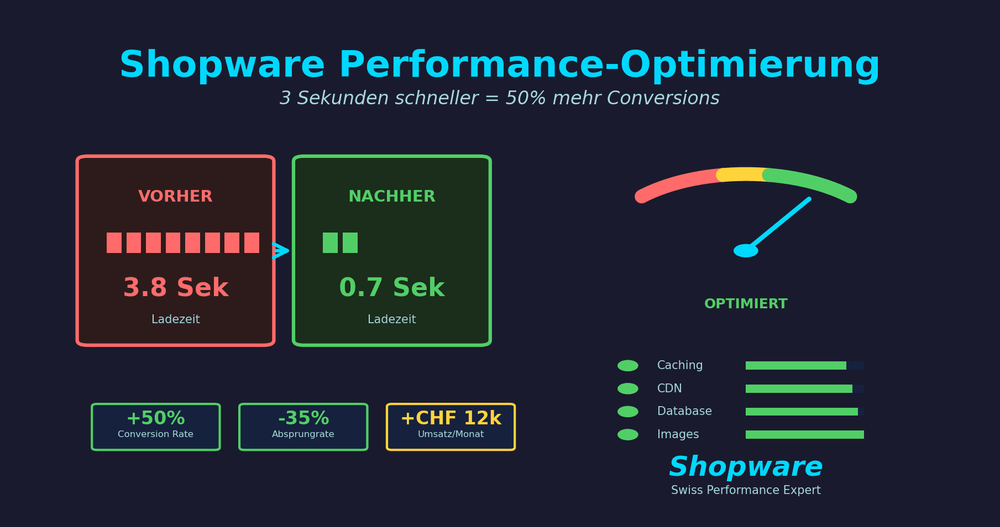 Shopware Performance-Optimierung 2025: So beschleunigen Schweizer Online-Shops Ladezeiten und erhöhen Umsatz